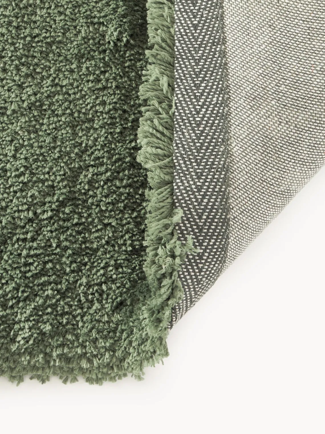 Rectangular|Alfombras Rectangulares>Westwing Collection Alfombra de pelo largo Leighton Verde oscuro