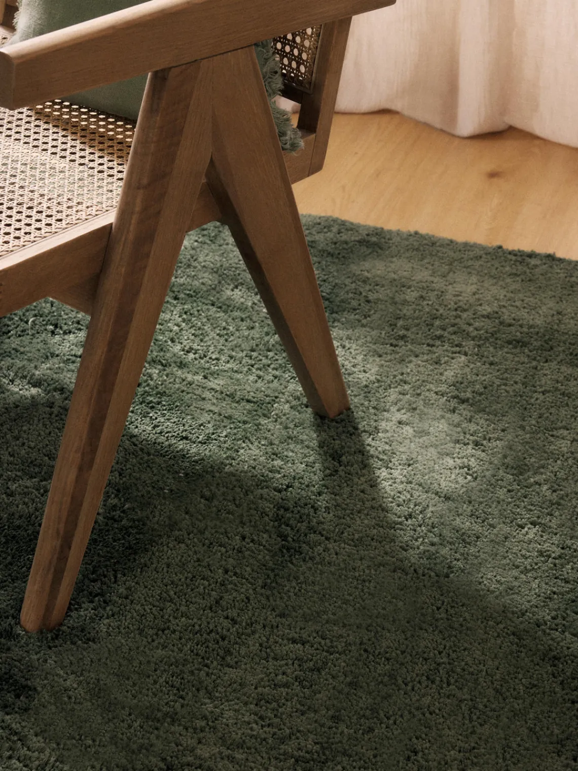 Rectangular|Alfombras Rectangulares>Westwing Collection Alfombra de pelo largo Leighton Verde oscuro