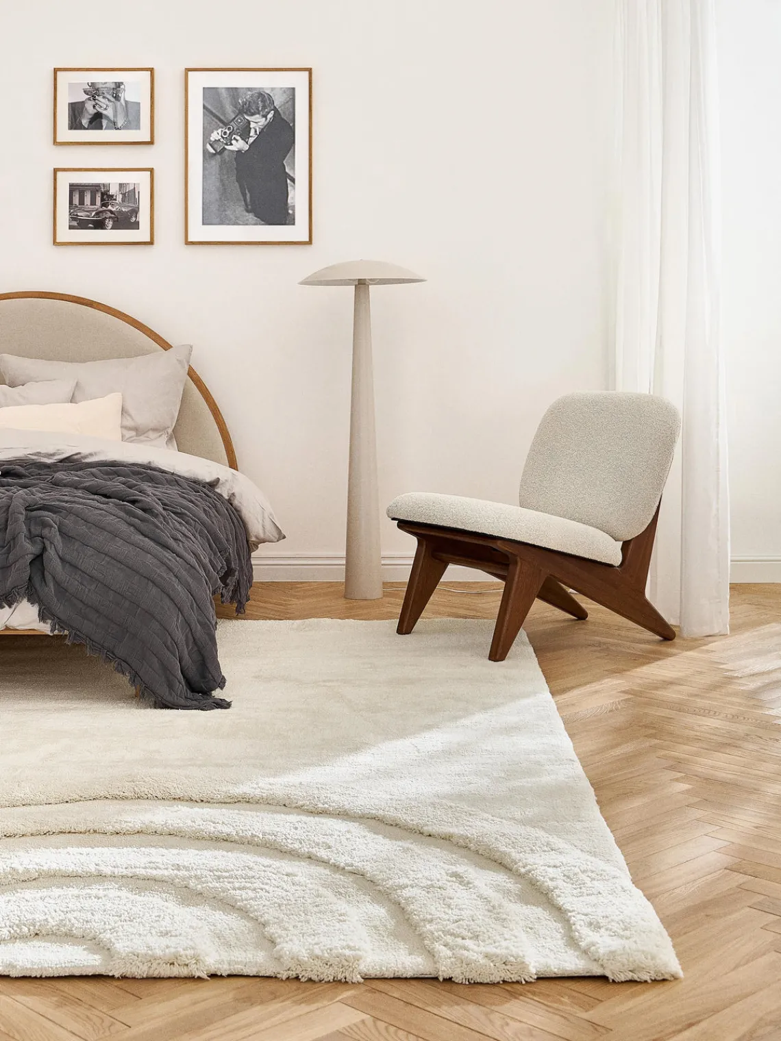 Online Alfombra de pelo largo texturizada Rubbie Rectangular|Alfombras Rectangulares