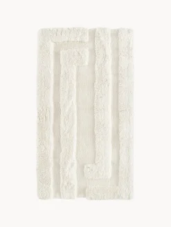 Rectangular|Alfombras Rectangulares>Westwing Collection Alfombra de pelo largo texturizada Genève Blanco Off White