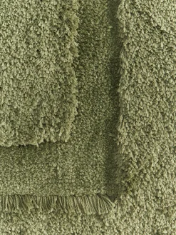 Rectangular|Alfombras Rectangulares></noscript>Westwing Collection Alfombra de pelo largo texturizada Genève Verde oscuro