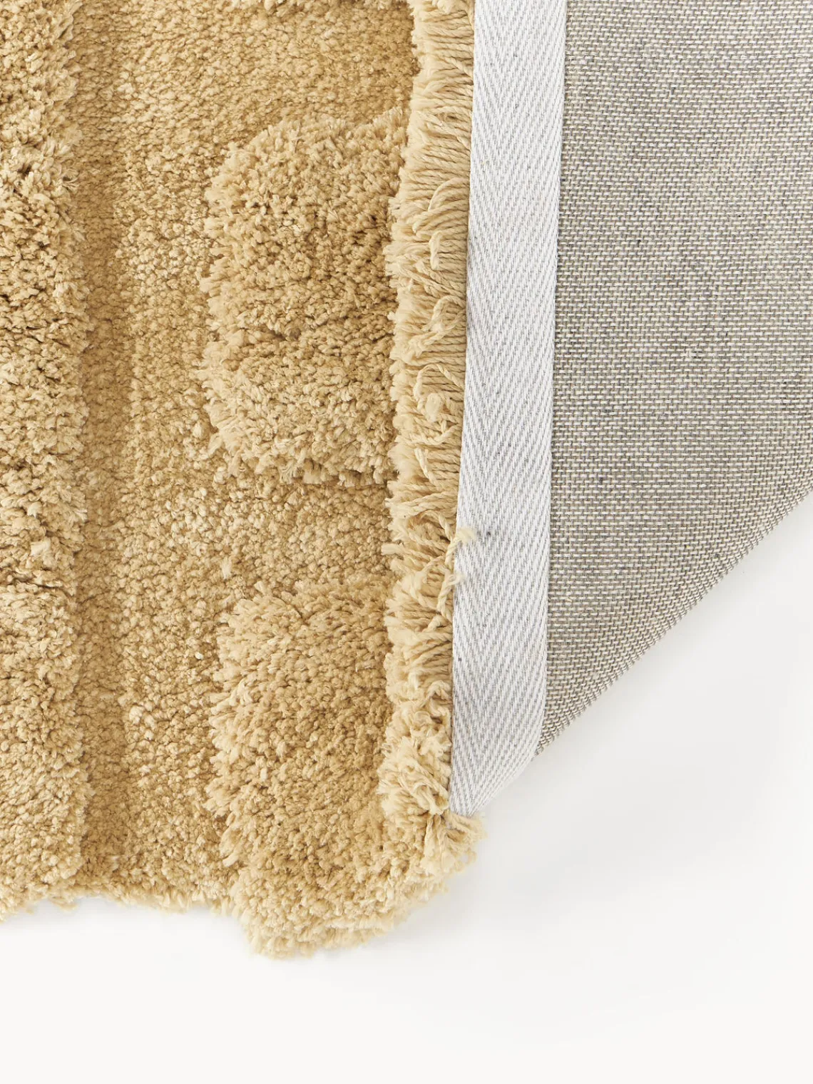 Rectangular|Alfombras Rectangulares>Westwing Collection Alfombra de pelo largo texturizada Genève Ocre