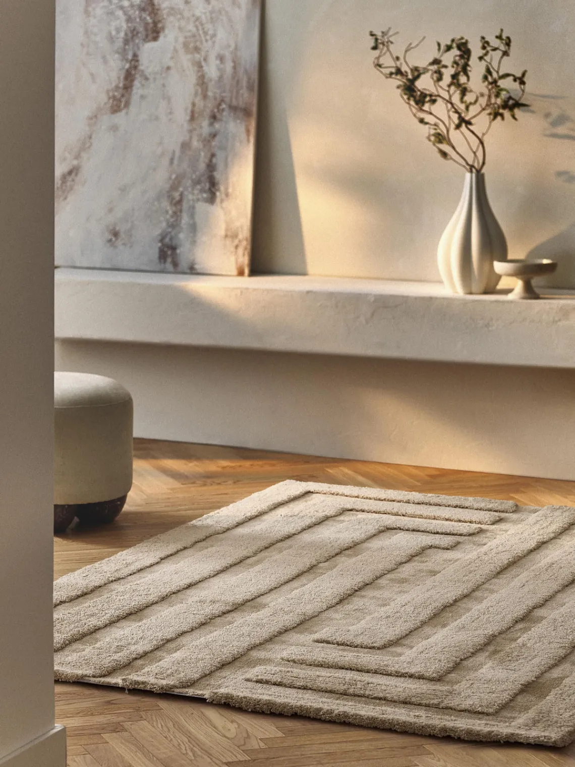 Outlet Alfombra de pelo largo texturizado Genève Rectangular|Alfombras Rectangulares