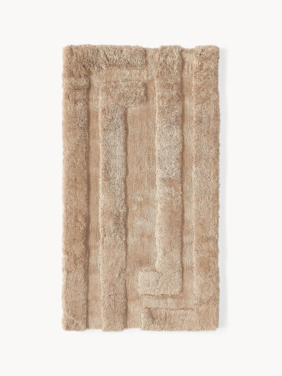 Rectangular|Alfombras Rectangulares>Westwing Collection Alfombra de pelo largo texturizada Genève Turrón