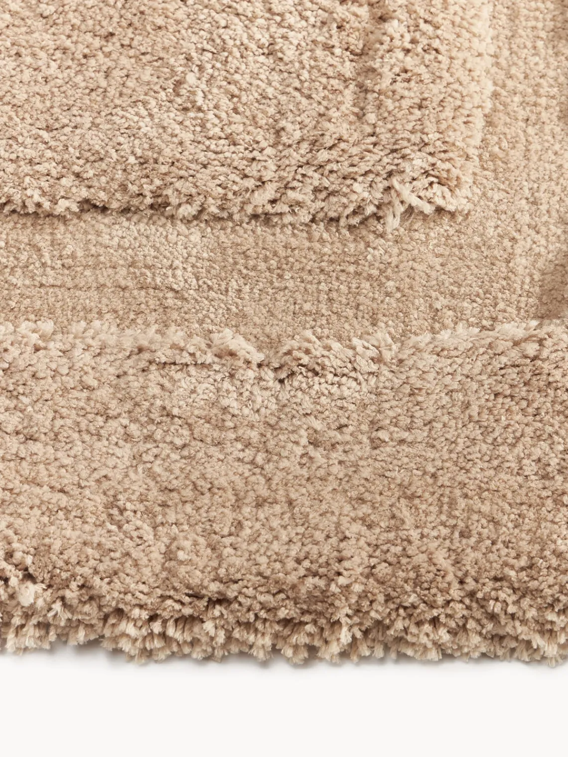 Rectangular|Alfombras Rectangulares>Westwing Collection Alfombra de pelo largo texturizada Genève Turrón