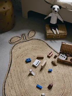 Decoración Infantil|Alfombras Infantiles>Ferm Living Kids Alfombra de yute artesanal Pear
