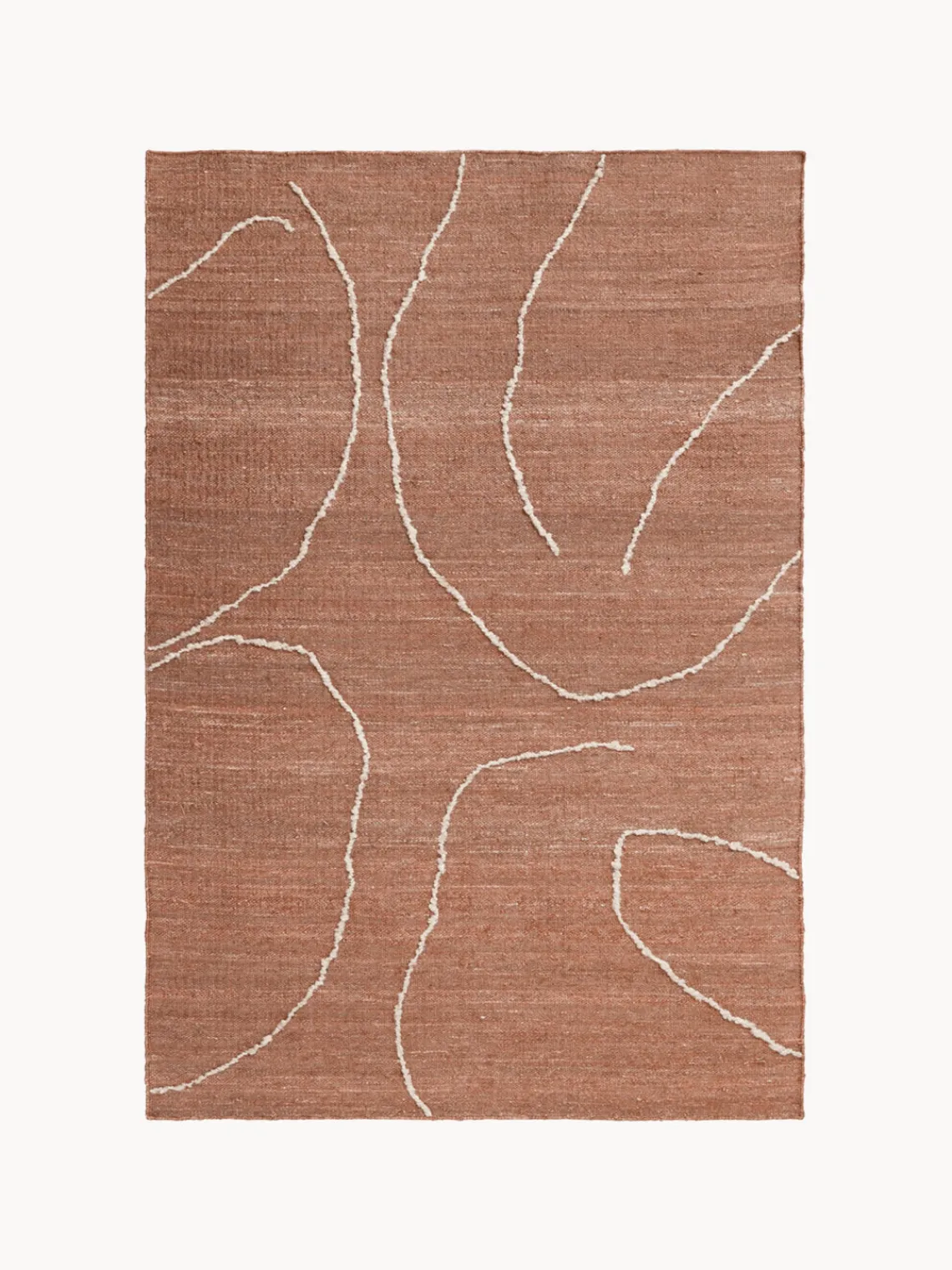 New Alfombra de yute tejida a mano Gesso Rectangular|Alfombras Rectangulares
