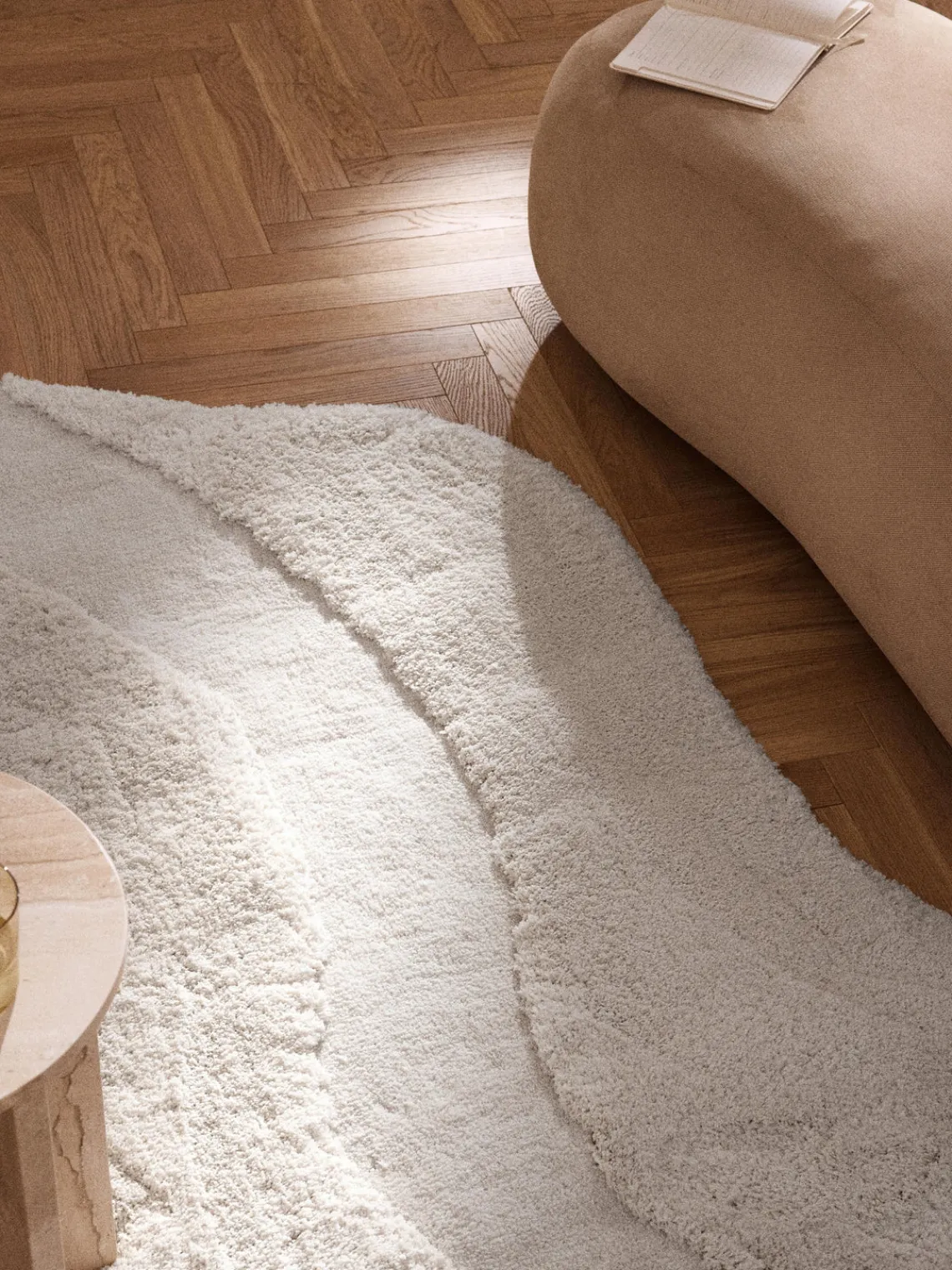 Sale Alfombra esponjosa con forma orgánica Kyla Alfombras Rectangulares|Alfombras