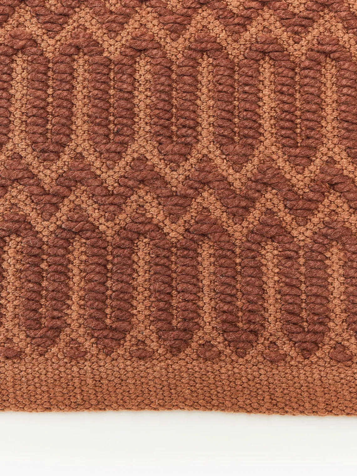 Alfombras De Exterior|Alfombras De Exterior>Westwing Collection Alfombra exterior artesanal con estampado geométrico Rune Terracota, marrón claro