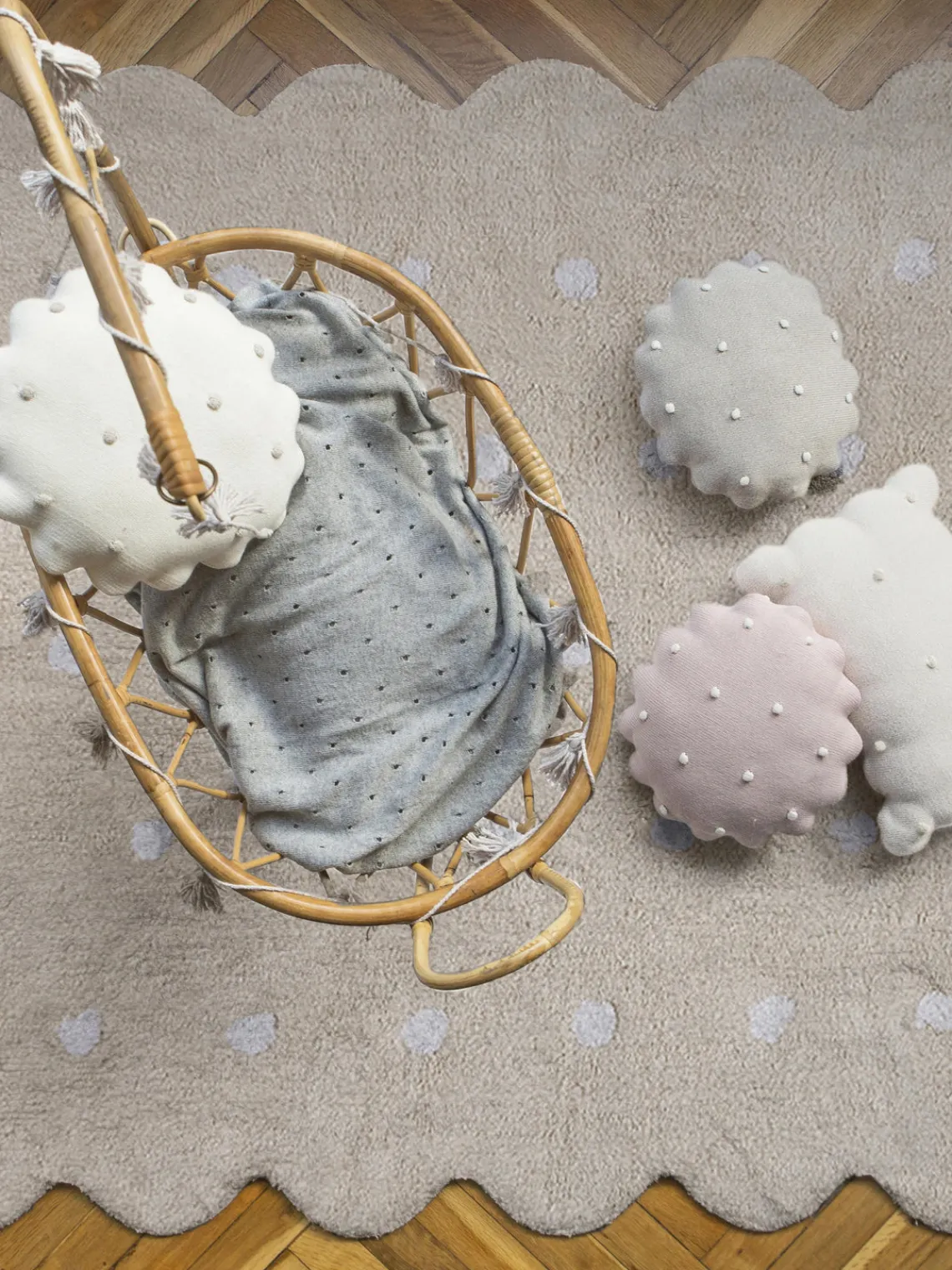 Clearance Alfombra infantil artesanal Biscuit, lavable Niños Decoración Infantil|Alfombras Infantiles