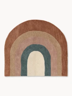 Decoración Infantil|Alfombras Infantiles>benuta Alfombra infantil artesanal de lana con flecos Rainbow