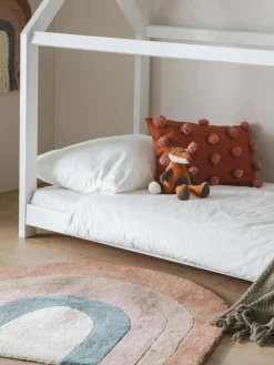 Decoración Infantil|Alfombras Infantiles>benuta Alfombra infantil artesanal de lana con flecos Rainbow