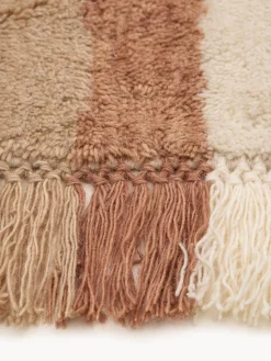 Alfombra infantil artesanal de lana con flecos Rainbow Niños Decoración Infantil|Alfombras Infantiles