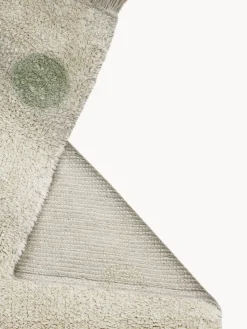 Decoración Infantil|Alfombras Infantiles></noscript>Lorena Canals Alfombra infantil artesanal Hippy Dots, lavable Beige claro, verde salvia