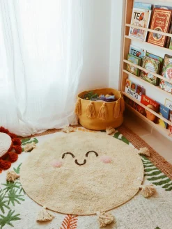 Decoración Infantil|Alfombras Infantiles>Lorena Canals Alfombra infantil artesanal con borlas You're My Sunshine, lavable