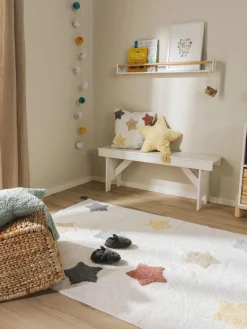 New Alfombra infantil artesanal de algodón Estrellas, lavable Niños Decoración Infantil|Alfombras Infantiles