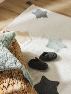 New Alfombra infantil artesanal de algodón Estrellas, lavable Niños Decoración Infantil|Alfombras Infantiles