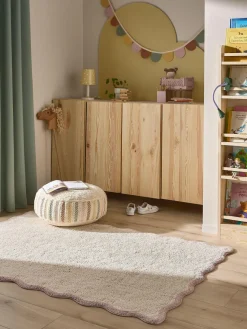 Decoración Infantil|Alfombras Infantiles>benuta Alfombra infantil artesanal de algodón Lia, lavable Rosa claro, beige claro