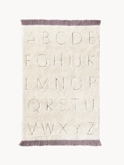 Outlet Alfombra infantil artesanal en capitoné con diseño de letras ABC, lavable Niños Decoración Infantil|Alfombras Infantiles