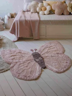 Hot Alfombra infantil artesanal lavable Baby Butterfly Niños Decoración Infantil|Alfombras Infantiles