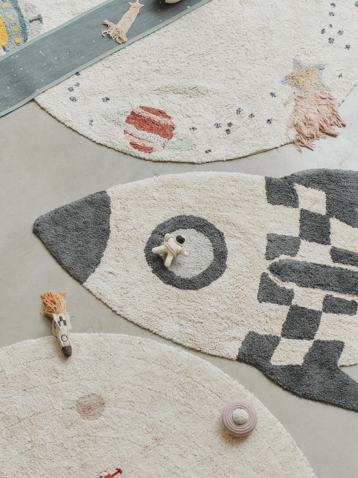 Decoración Infantil|Alfombras Infantiles>Lorena Canals Alfombra infantil artesanal Rocket, lavable