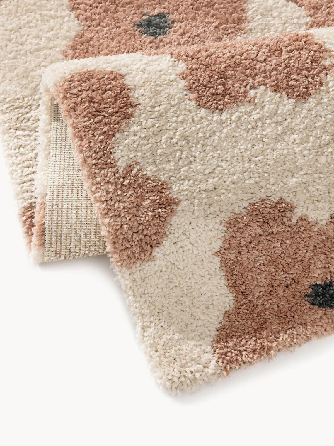 Decoración Infantil|Alfombras Infantiles>benuta Alfombra infantil con motivos florales Gobi Beige claro, rosa palo