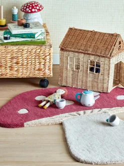 Decoración Infantil|Alfombras Infantiles>Bloomingville Mini Alfombra infantil de lana Mushroom