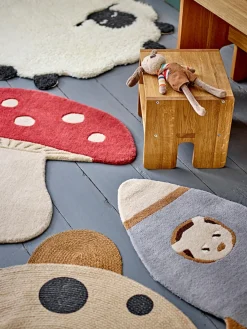 Decoración Infantil|Alfombras Infantiles></noscript>Bloomingville Mini Alfombra infantil de lana Mushroom