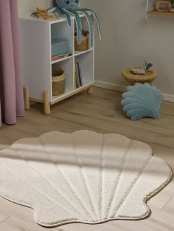 Decoración Infantil|Alfombras Infantiles>benuta Alfombra infantil en forma de concha Nori Blanco Off White