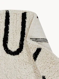 Decoración Infantil|Alfombras Infantiles></noscript>Lorena Canals Alfombra infantil redonda con letras de diseño ABC Beige claro, negro