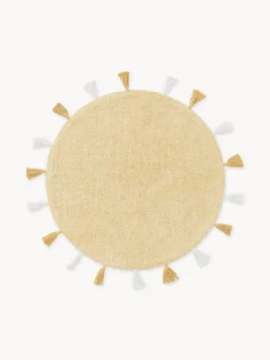 Decoración Infantil|Alfombras Infantiles>benuta Alfombra infantil redonda artesanal de algodón con borlas Malu