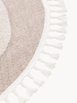 Alfombra infantil redonda texturizada con borlas Momo Niños Decoración Infantil|Alfombras Infantiles