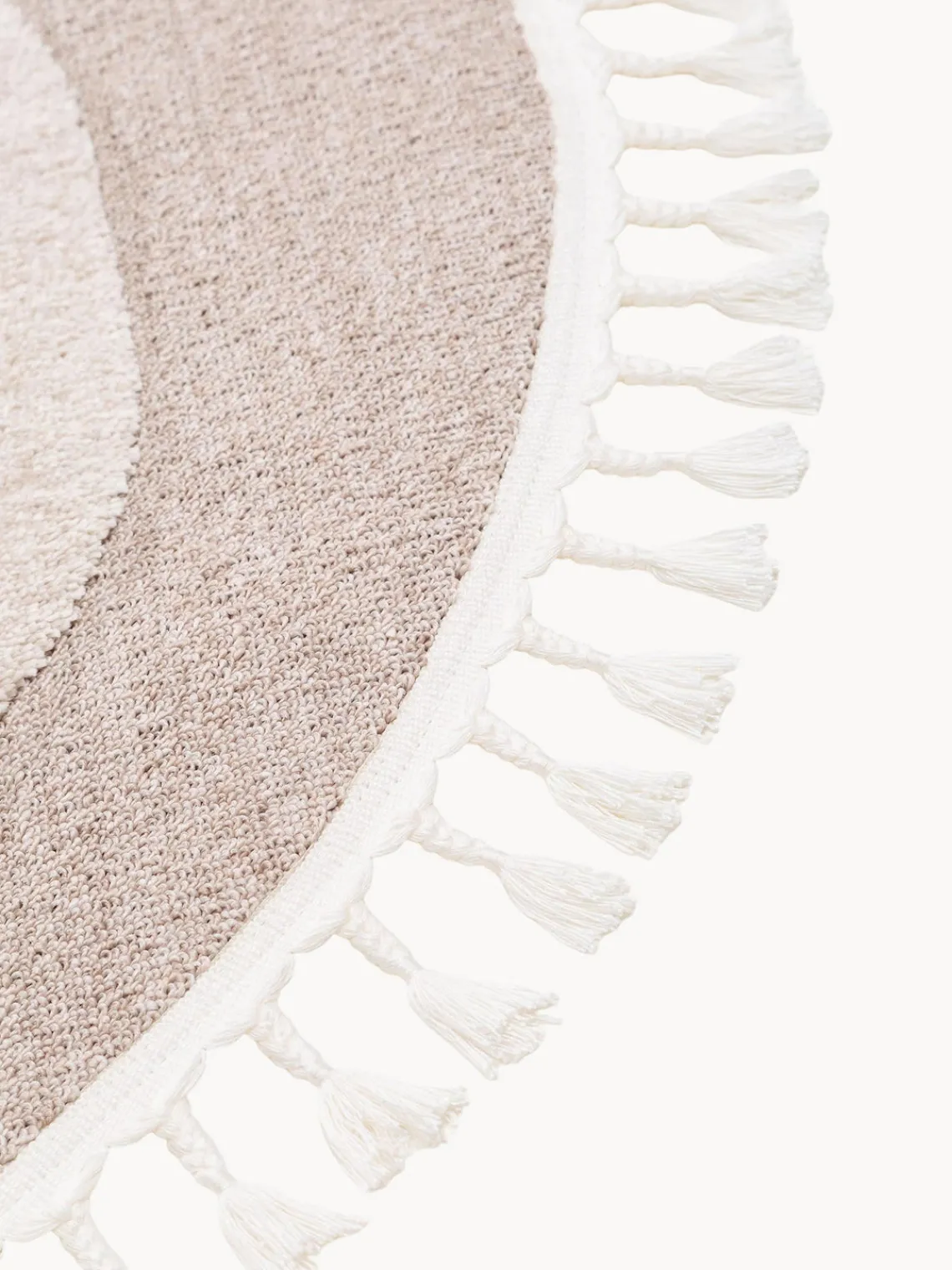 Alfombra infantil redonda texturizada con borlas Momo Niños Decoración Infantil|Alfombras Infantiles