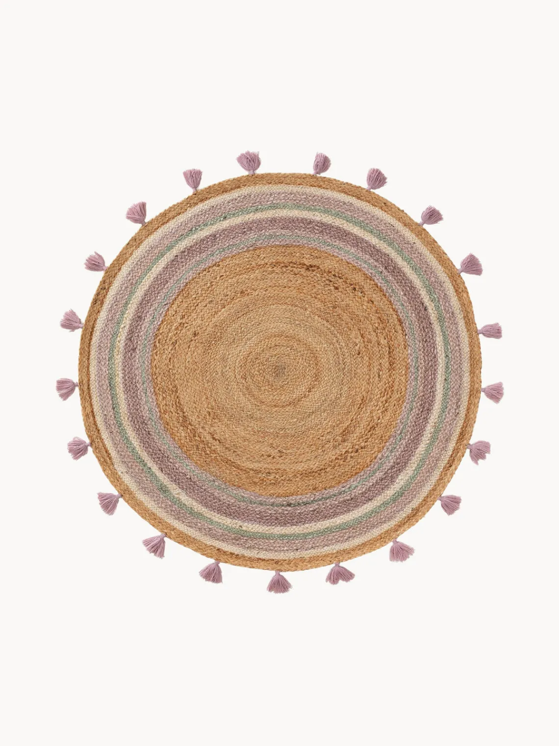 Best Alfombra infantil redonda artesanal de yute Lovis Niños Decoración Infantil|Alfombras Infantiles