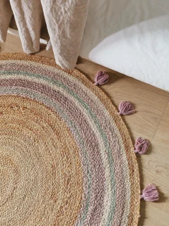 Best Alfombra infantil redonda artesanal de yute Lovis Niños Decoración Infantil|Alfombras Infantiles