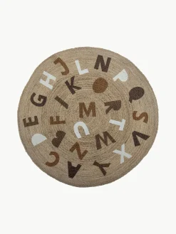 Discount Alfombra infantil redonda de yute Dinne Niños Decoración Infantil|Alfombras Infantiles