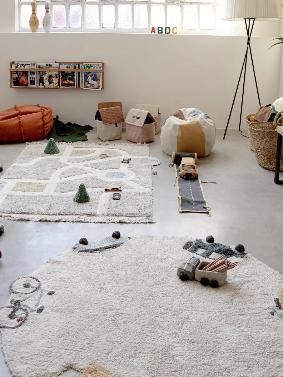 Online Alfombra infantil redonda artesanal con efecto alto-bajo Wheels, lavable Niños Decoración Infantil|Alfombras Infantiles