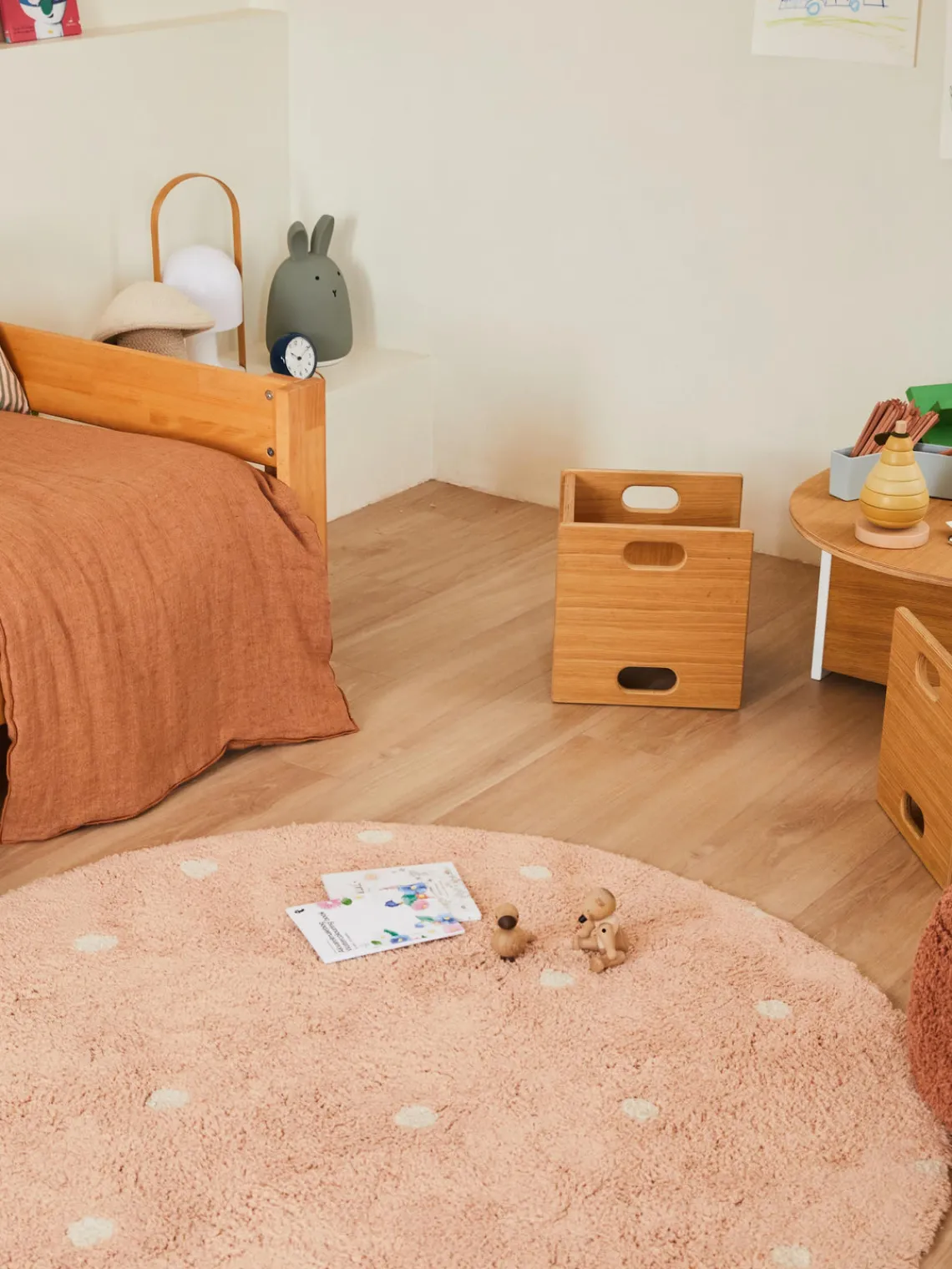 Outlet Alfombra infantil redonda artesanal con efecto alto-bajo Dot, lavable Niños Alfombras Infantiles|Habitación Infantil