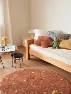 Discount Alfombra infantil redonda artesanal con efecto alto-bajo Dot, lavable Niños Decoración Infantil|Alfombras Infantiles
