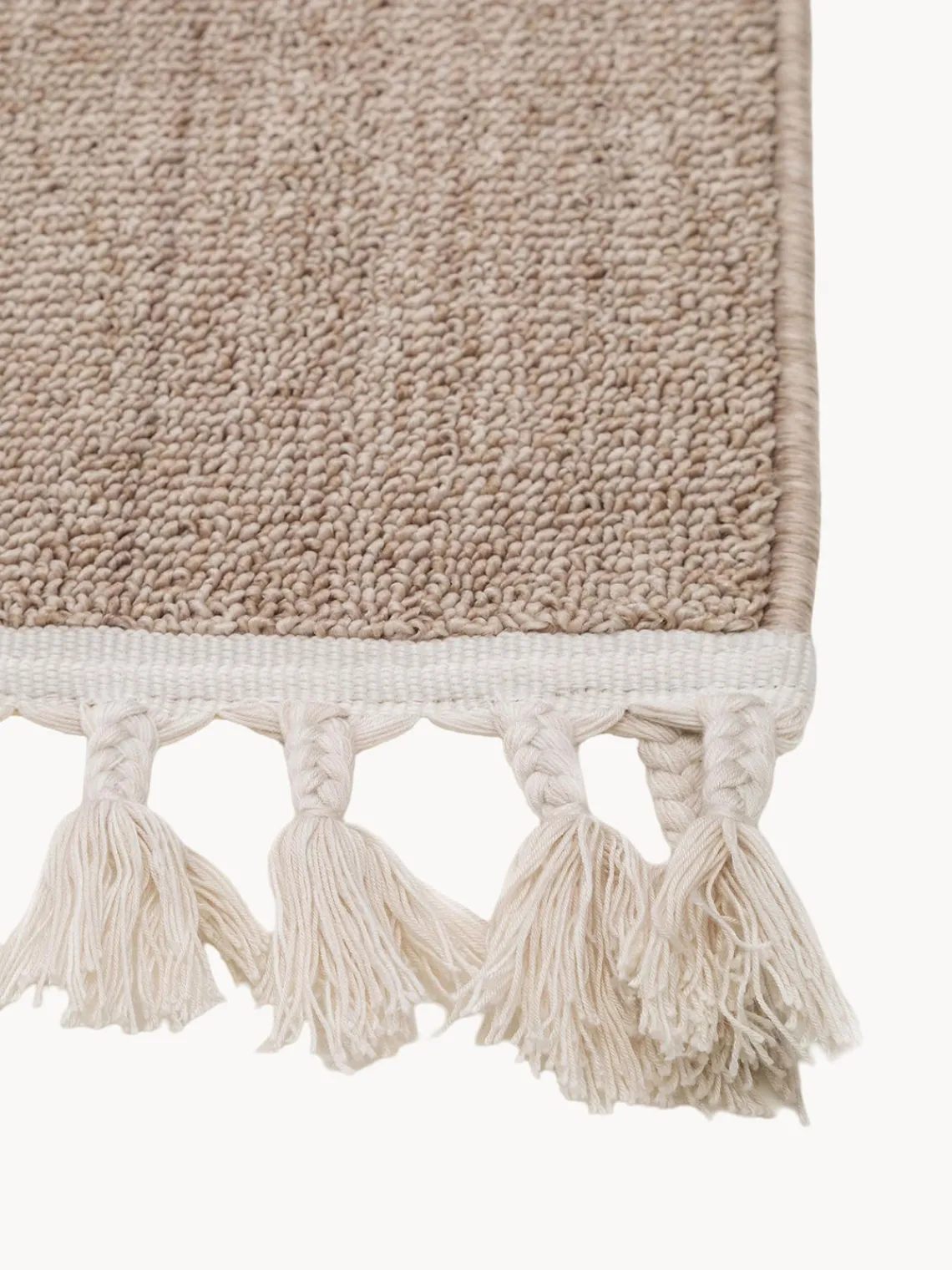 Decoración Infantil|Alfombras Infantiles>benuta Alfombra infantil texturizada con borlas Momo Beige, beige claro, gris claro, negroLas alfombras de pelo largo pueden parecer más claras o más oscuras dependiendo de la luz y la dirección en que se encuentren.