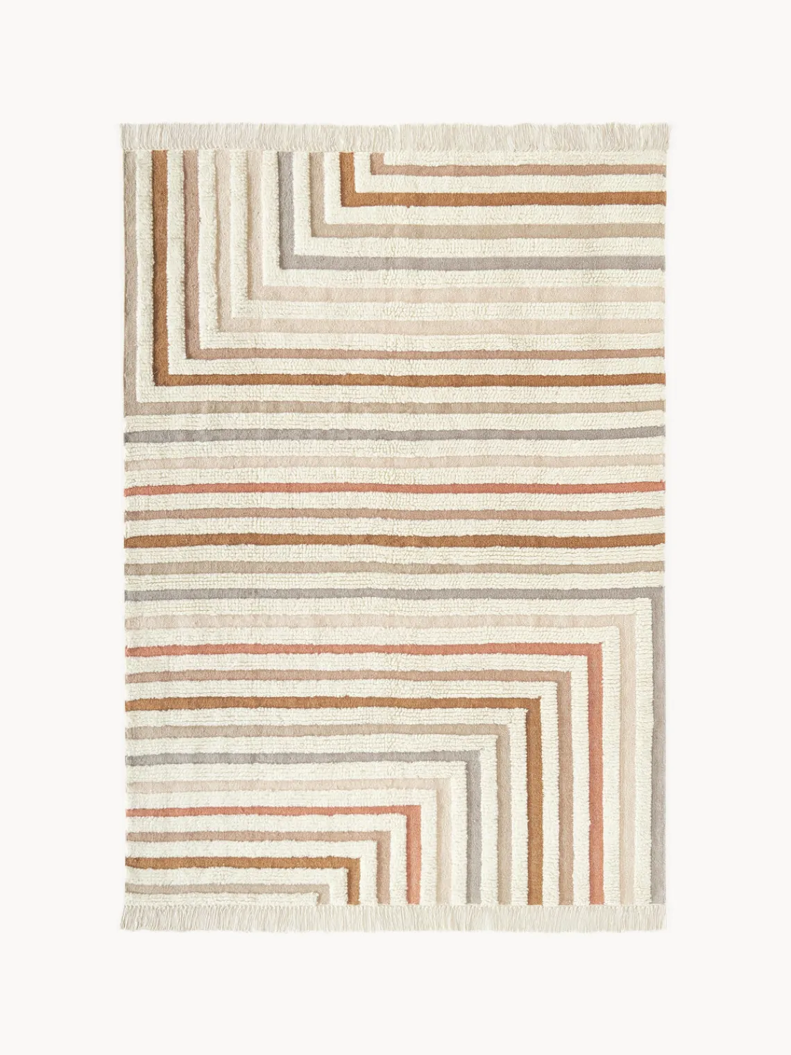 Hot Alfombra kilim artesanal con flecos Calais Rectangular|Alfombras Rectangulares