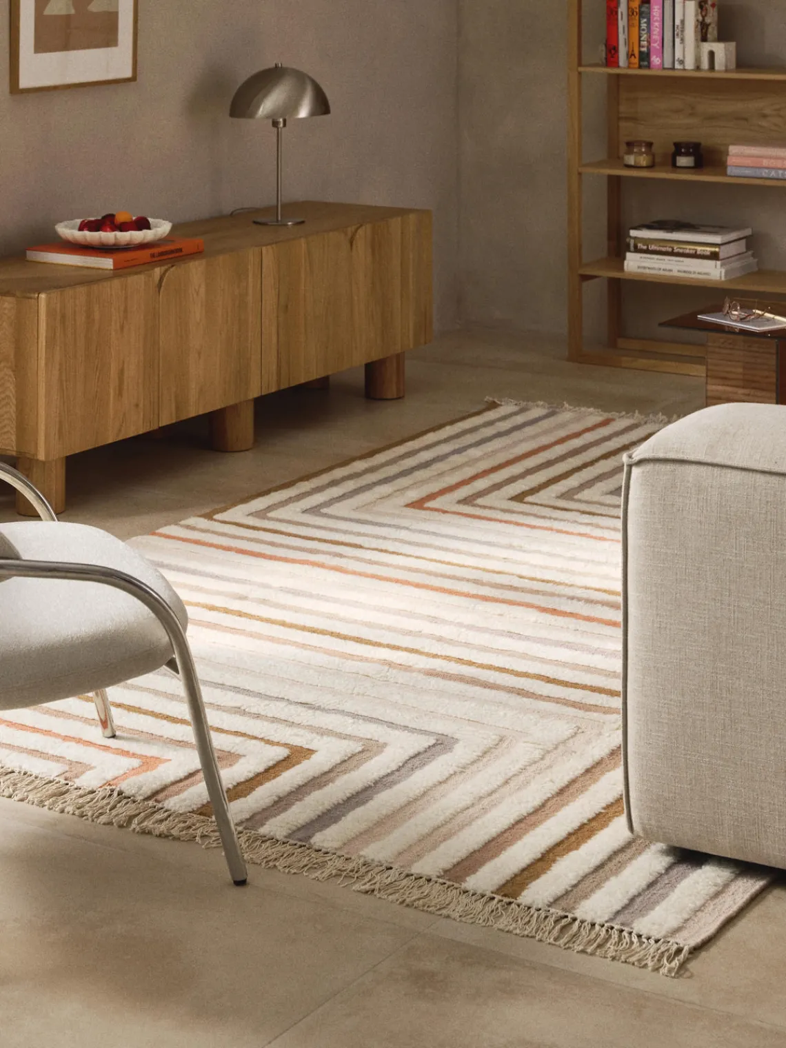 Hot Alfombra kilim artesanal con flecos Calais Rectangular|Alfombras Rectangulares