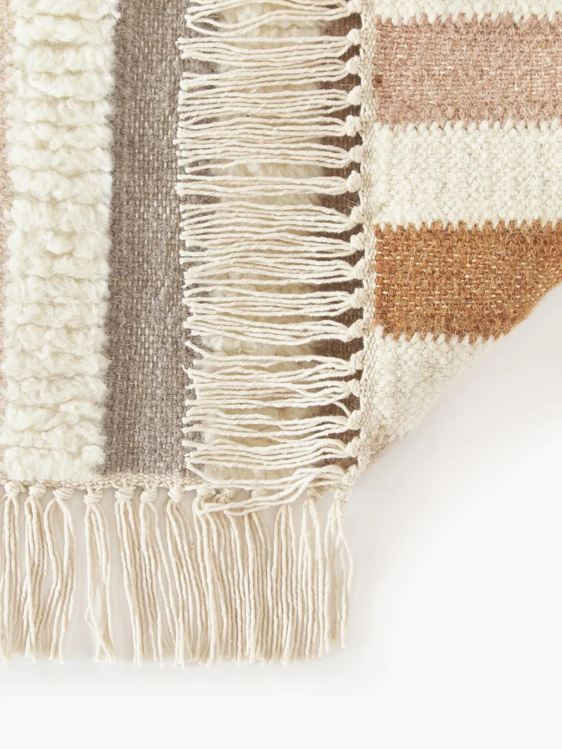 Hot Alfombra kilim artesanal con flecos Calais Rectangular|Alfombras Rectangulares