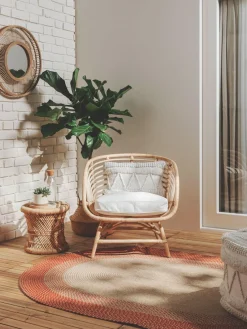 Alfombras De Exterior|Alfombras De Exterior>benuta Alfombra ovalada de interior/exterior Nandi Beige, terracota