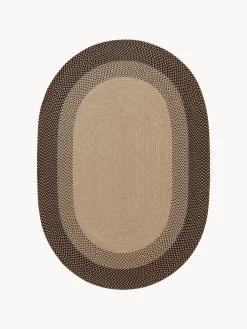 Alfombras De Exterior|Alfombras De Exterior>benuta Alfombra ovalada de interior/exterior Nandi Beige, marrón oscuro