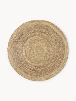 Sale Alfombra redonda artesanal de yute Sharmila Redonda|Alfombras Rectangulares