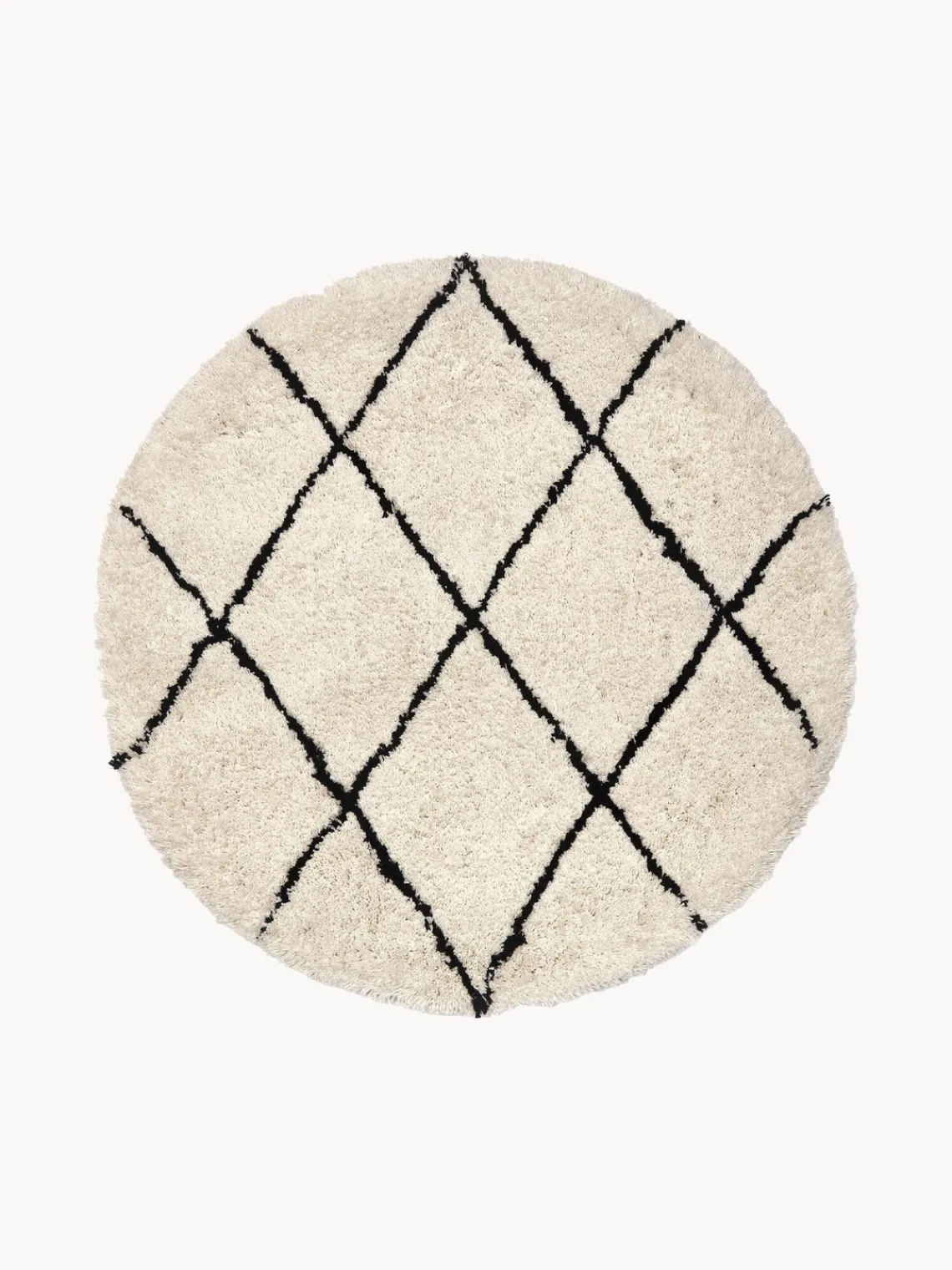 Outlet Alfombra redonda artesanal de pelo largo Naima Redonda|Alfombras Rectangulares