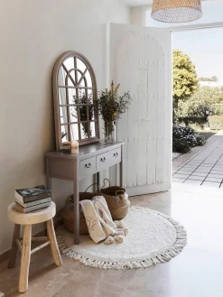 Discount Alfombra redonda artesanal de algodón con flecos Daya Alfombras Rectangulares|Alfombras