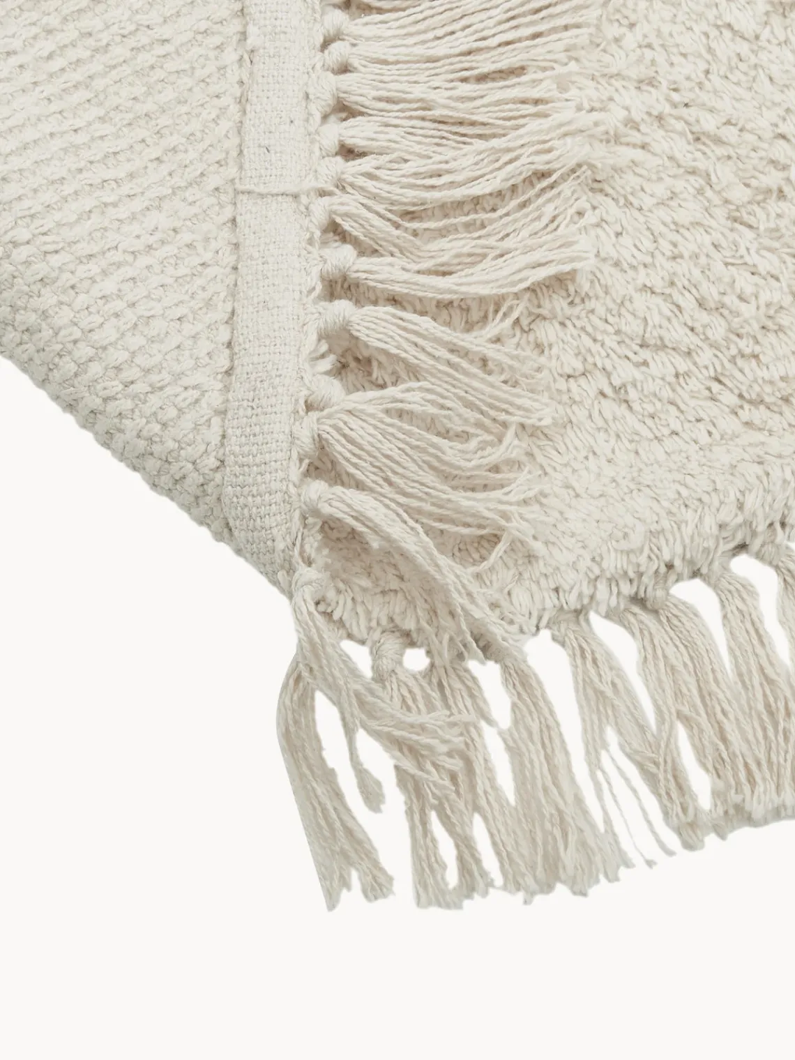 Discount Alfombra redonda artesanal de algodón con flecos Daya Alfombras Rectangulares|Alfombras