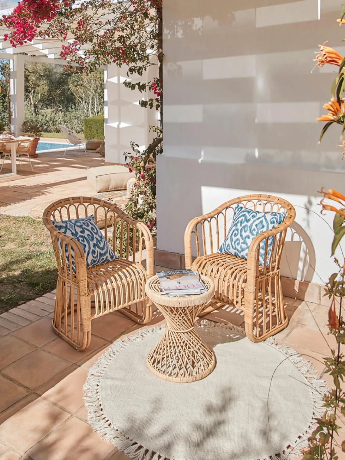 Discount Alfombra redonda artesanal de algodón con flecos Daya Alfombras Rectangulares|Alfombras